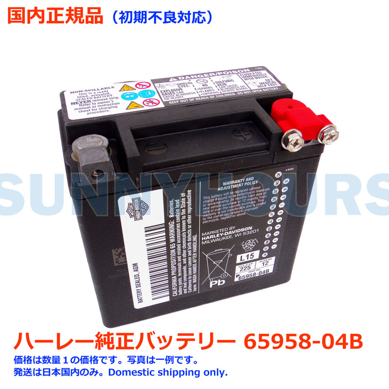 ハーレー純正 バッテリー 【66000208B】（互換 66000208A 65958-04B YTX14L-BS）スポーツスター XL XG 最新入荷 正規輸入 H-Dジャパン 純正パーツ AGM 高性能 [PARTS DEPOT pdkrsh 65958-04b 4580443498535 ]