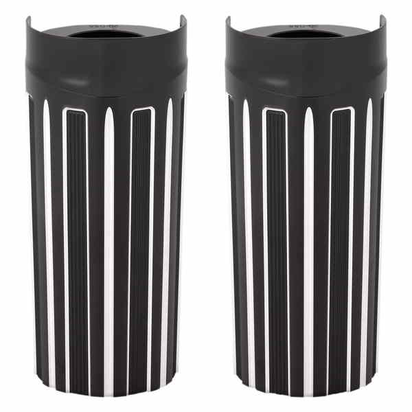 取寄せ アルミニウムフォークブートカバー - 10ゲージ アレンネス Fork Boot Covers - +2 - Black Anodized - 10-Gauge - FLHT 20-057 04060076