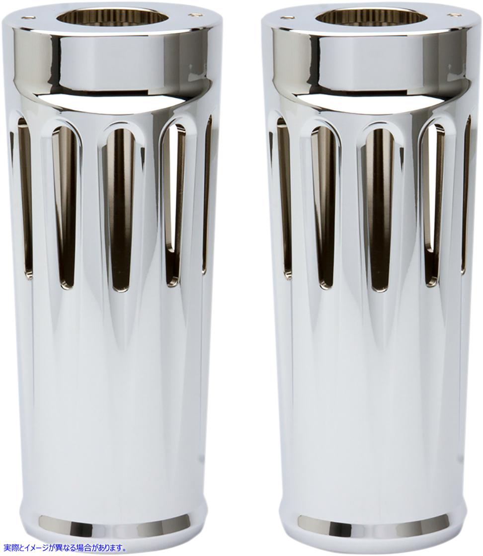 取寄せ アルミニウムフォークブートカバー - ディープカット アレンネス Fork Boot Covers - +2 - Chrome - Deep Cut - FL 20-027 04110084