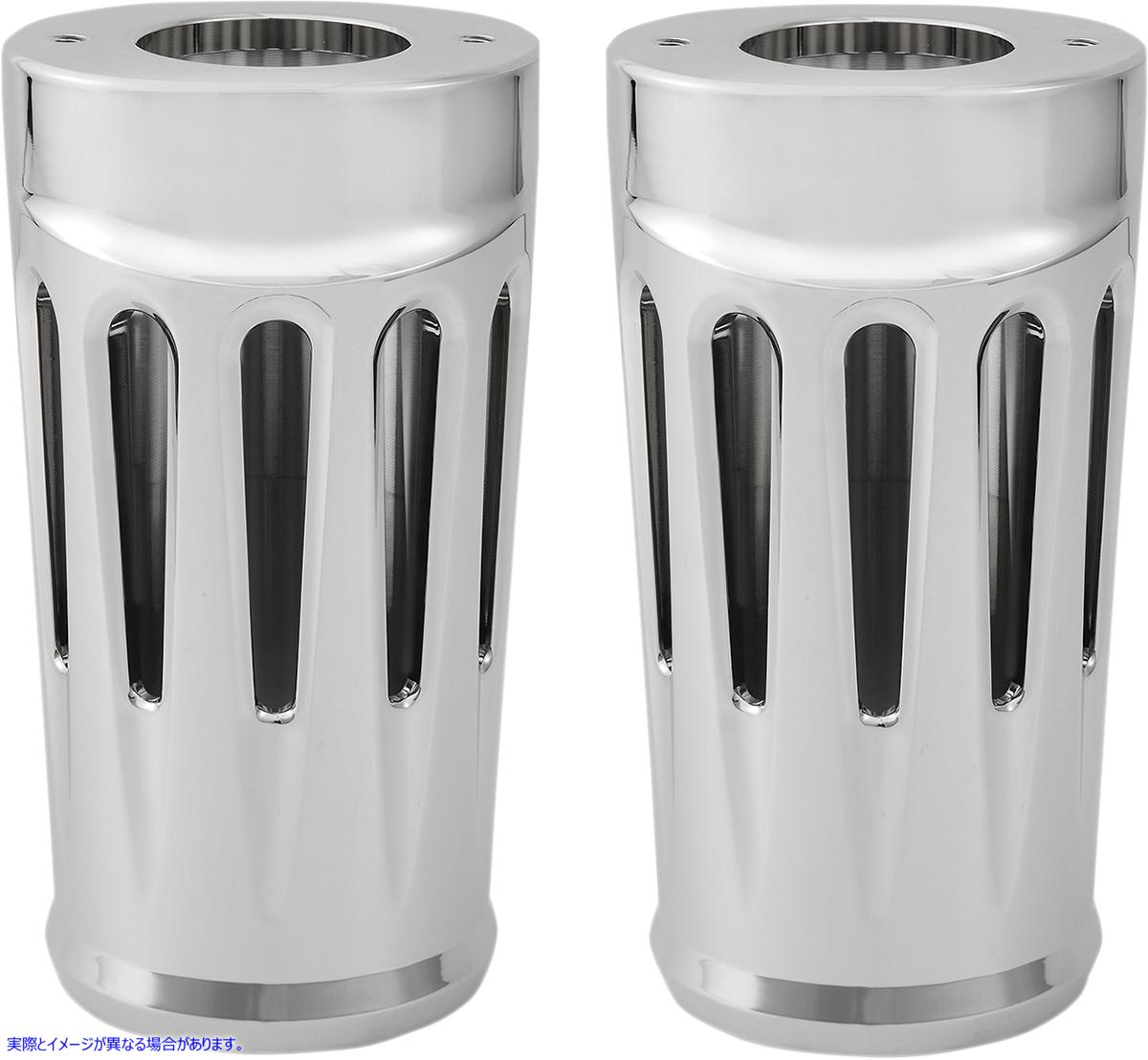 取寄せ アルミニウムフォークブートカバー - ディープカット アレンネス Fork Boot Covers - Chrome - Deep Cut - FL 20-032 04110086