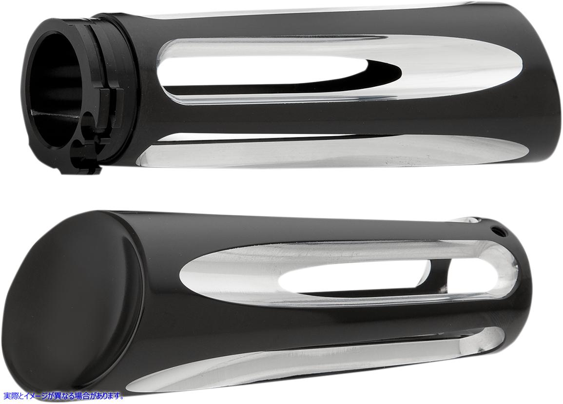 取寄せ Ness-TechRディープカットビレットグリップ アレンネス Grips - Deep Cut - Billet - Black 07-132 06300484