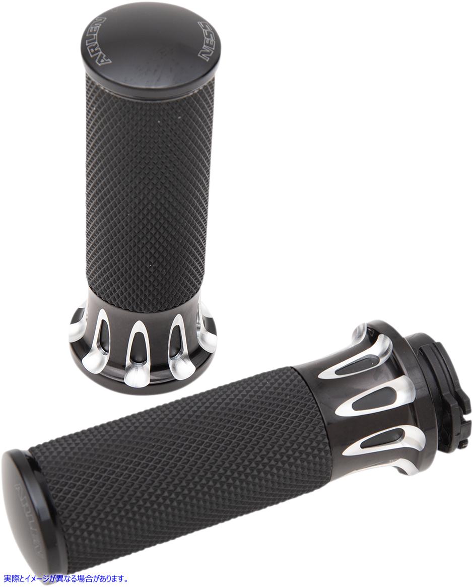取寄せ 融合ディープカットグリップ アレンネス Grips - Deep Cut - Cable - Black 07-317 06301034