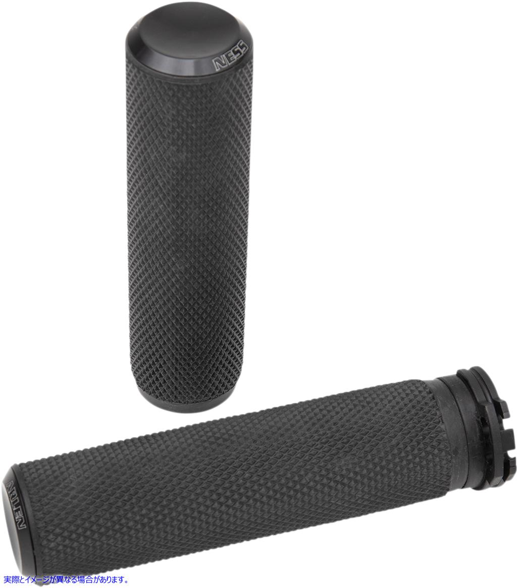 取寄せ フュージョンナールドグリップ アレンネス Grips - Knurled - Cable - Black 07-325 06301042