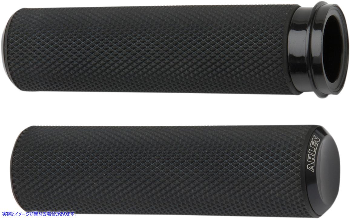 取寄せ フュージョンナールドグリップ アレンネス Grips - Knurled - TBW - Black 07-327 06301044