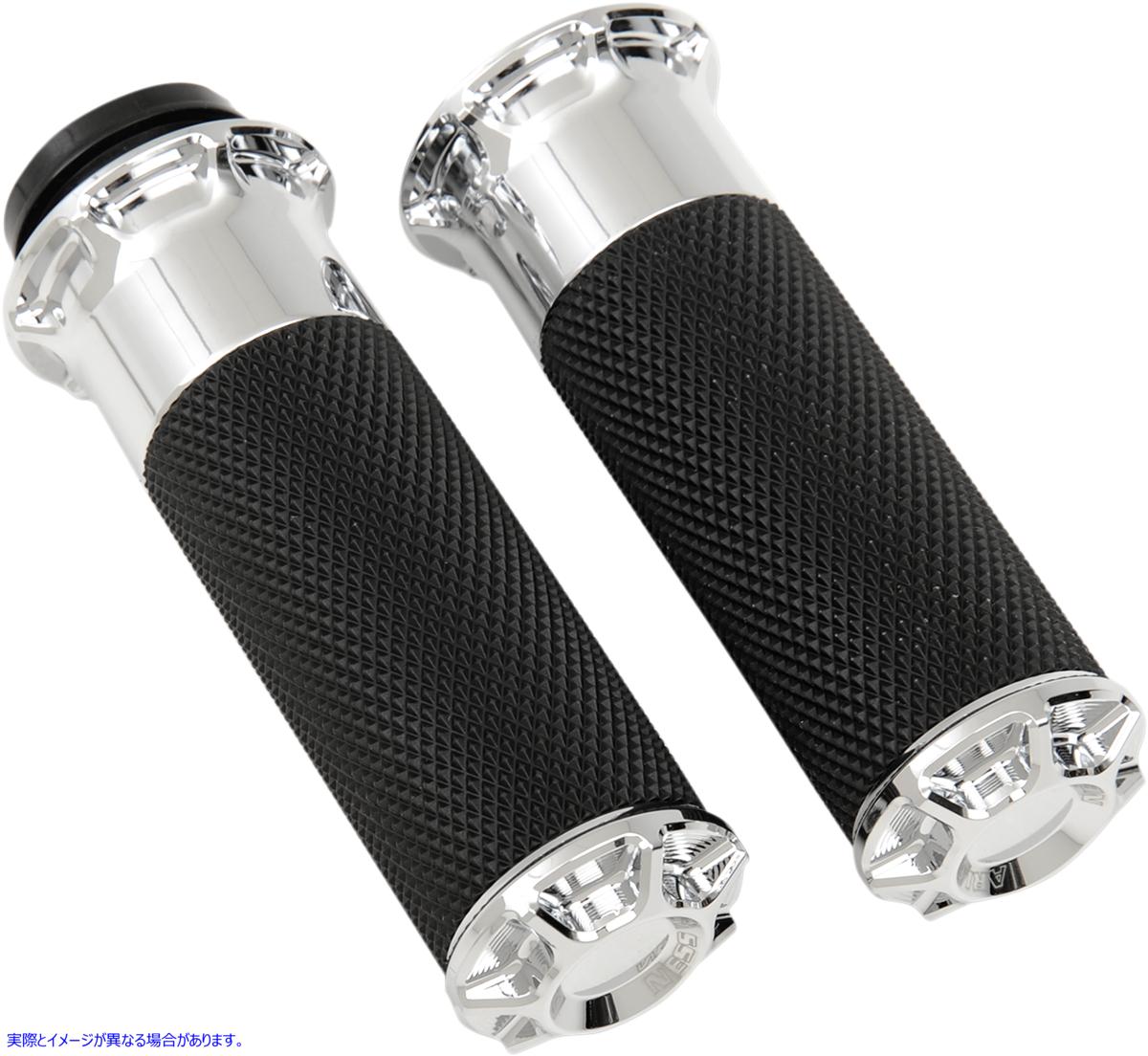 取寄せ フュージョンはグリップします アレンネス Grips - Beveled - TBW - Chrome 07-328 06301160