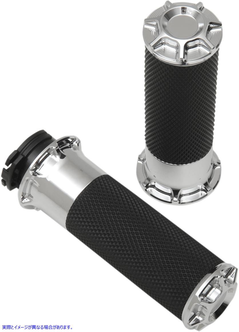 取寄せ フュージョンはグリップします アレンネス Grips - Beveled - Cable - Chrome 07-330 06301162