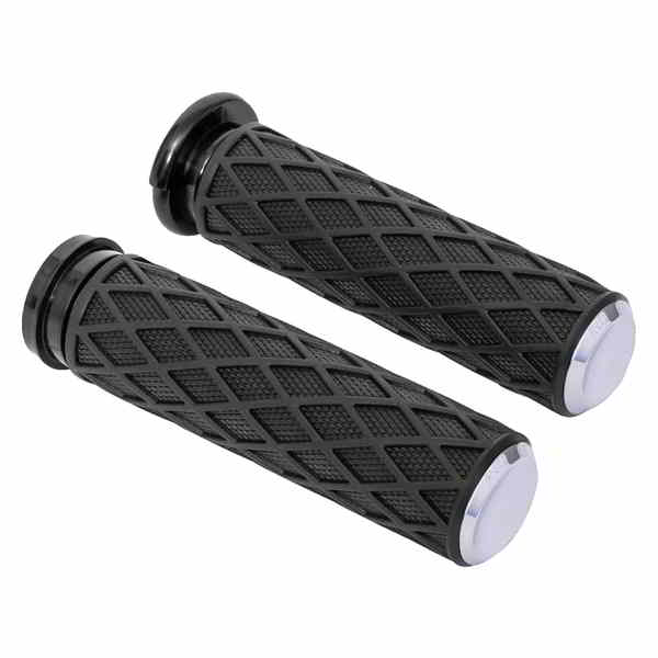 取寄せ ダイヤモンドグリップ アレンネス Grips - Diamond - Cable - Chrome 500-005 06302911