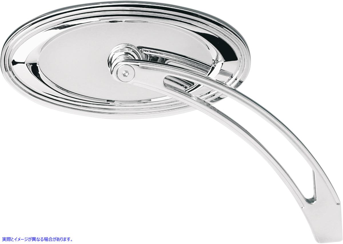 取寄せ Chrome Alternative Mirror アレンネス Mirror - Side View - Stepped - Oval - Chrome 13-044 06400028