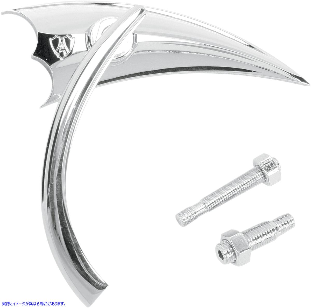 取寄せ マイクロミラー - スクープ アレンネス Mirror - Micro - Scoop - Side View - Triangle - Chrome - Right 13-061 06400043