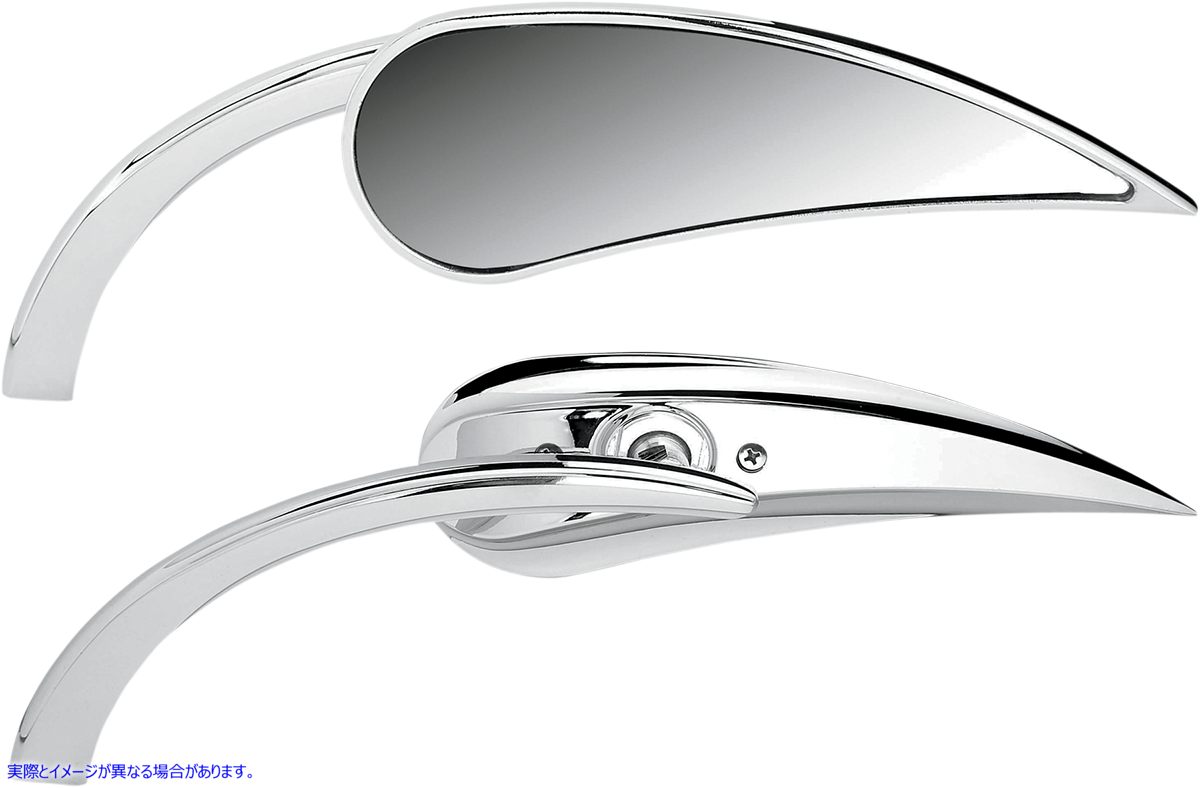 取寄せ マイクロミラー - Rad II アレンネス Mirror - Micro - Rad 2 - Side View - Teardrop - Chrome - Left 13-410 06400497