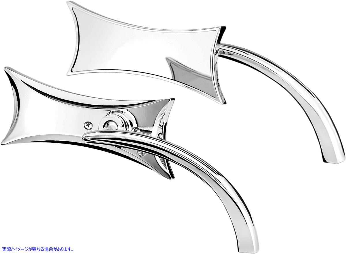 取寄せ マイクロミラー - 4ポイント アレンネス Mirror - Micro - Four-Point - Side View - Rectangle - Chrome - Left 13-416 06400501
