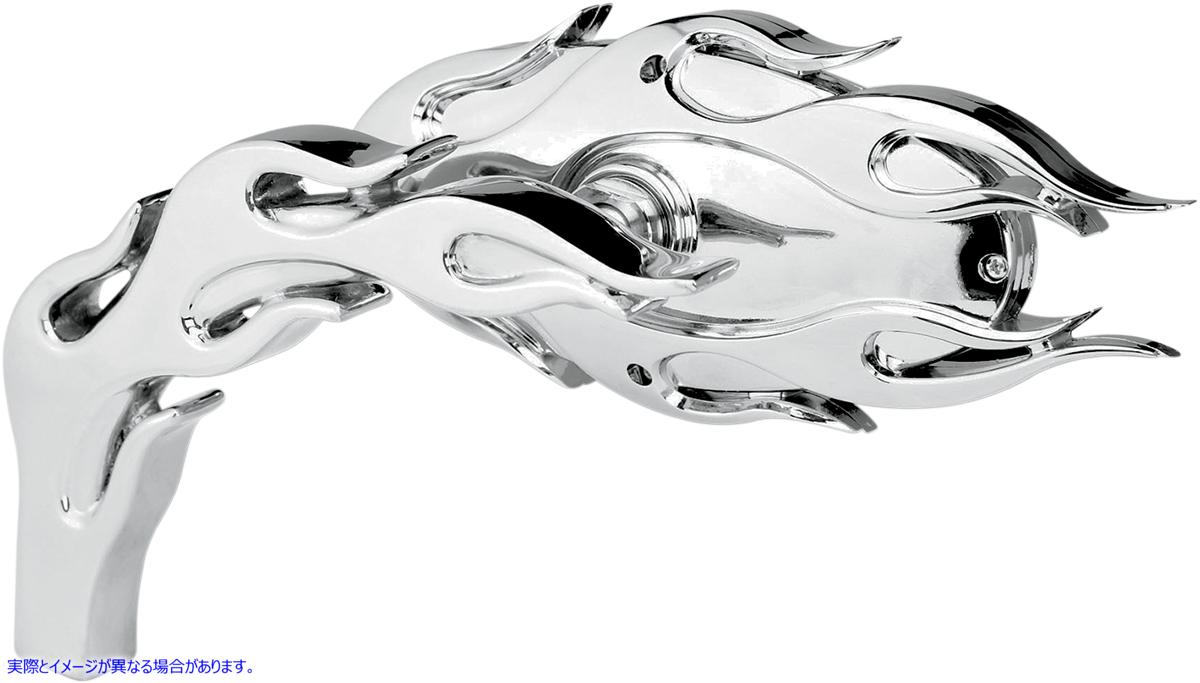 取寄せ マイクロミラー - フレイム アレンネス Mirror - Micro - Flamed - Side View - Oval - Chrome - Left 13-070 06400591