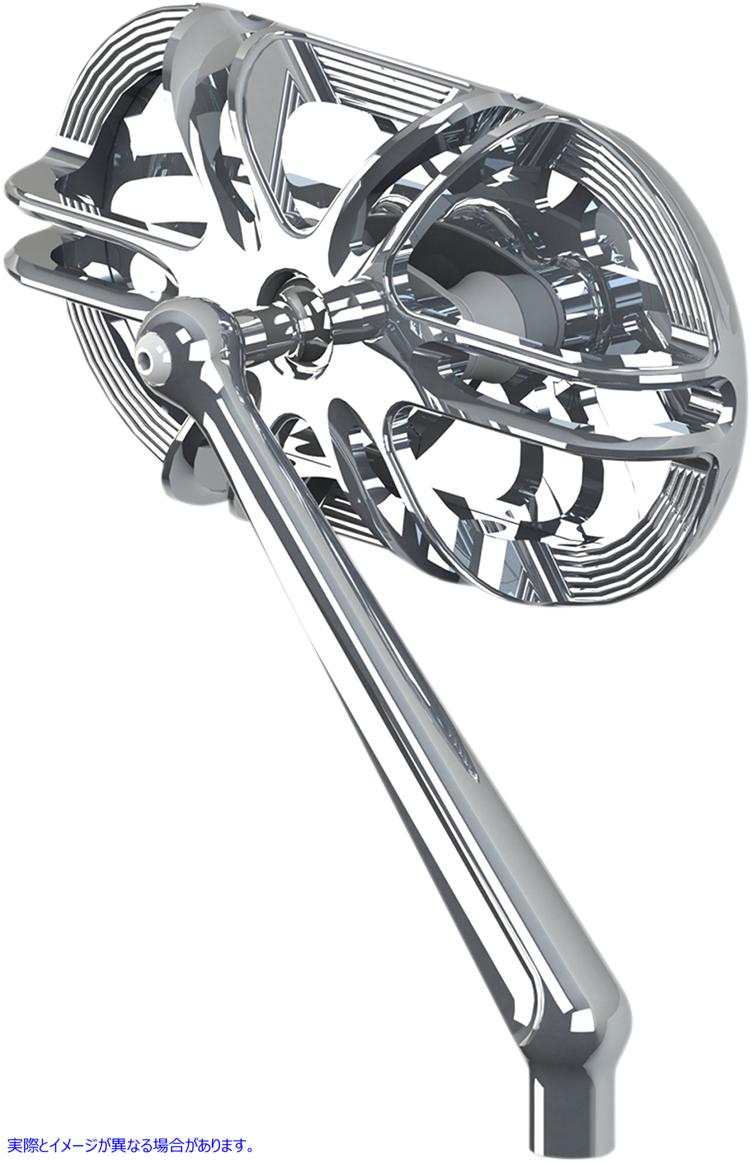 取寄せ ケージされたシリーズミラー アレンネス Mirror - Side View - Caged Series/Deep Cut - Chrome - Right 13-167 06401208
