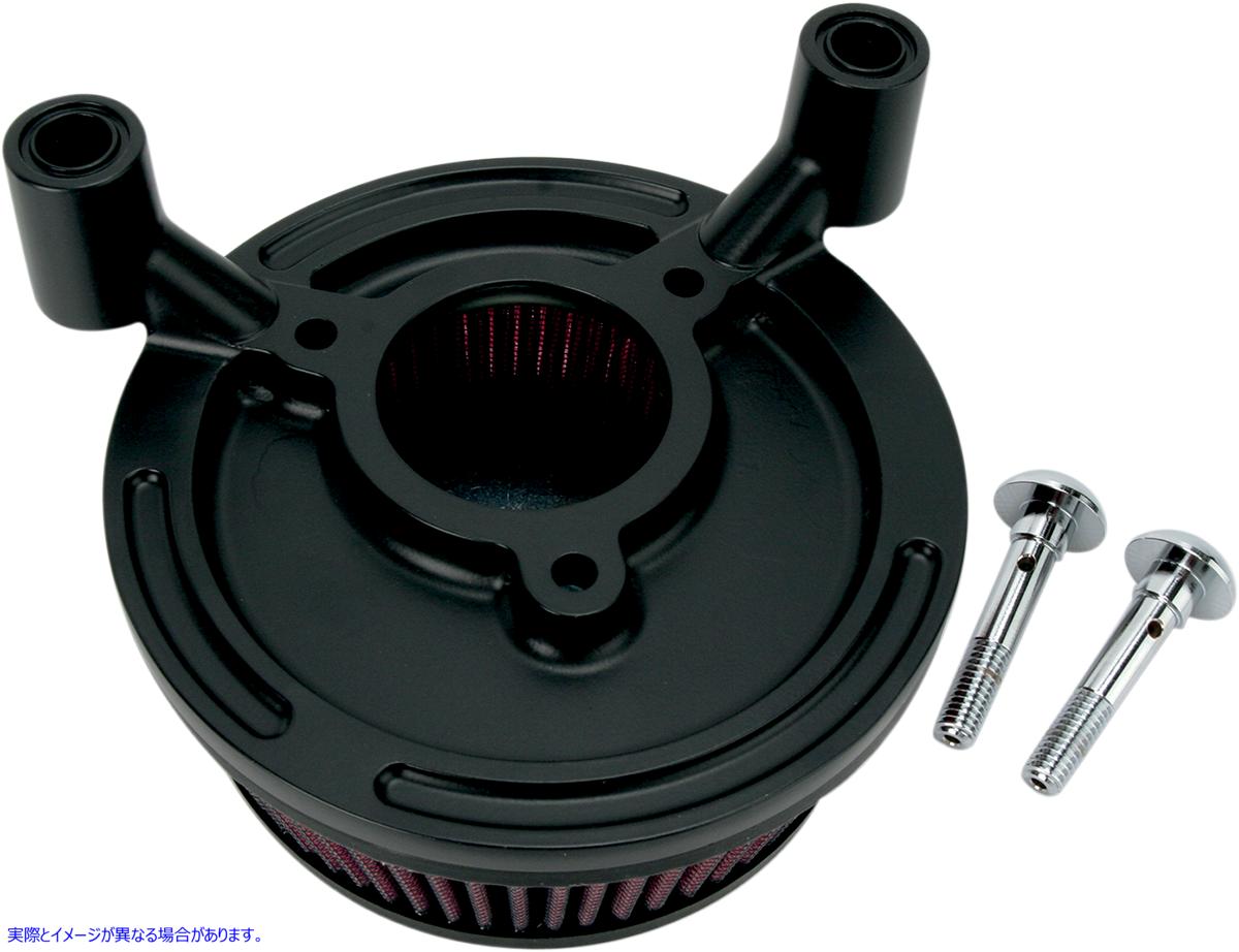 取寄せ 標準フィルターを備えたBig Sucker?ステージIエアフィルターキット - スムーズ アレンネス Big Sucker? Stage I Air Filter Kit - Wrinkle Black 18-325 10100874