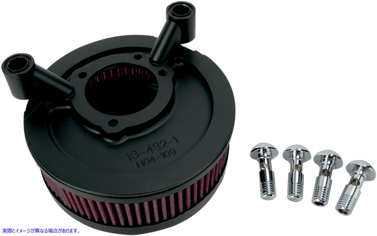 取寄せ Big Sucker?エアフィルターキットは、OEMカバーを受け入れます アレンネス Big Sucker? Air Filter Kit - Black - Stage I 18-826 10100892