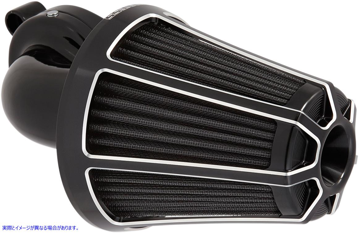 取寄せ カバー付きのモンスターサッカーエアクリーナーキット - ベベル アレンネス Monster SuckerR Air Cleaner Kit - Black 81-036 10102096