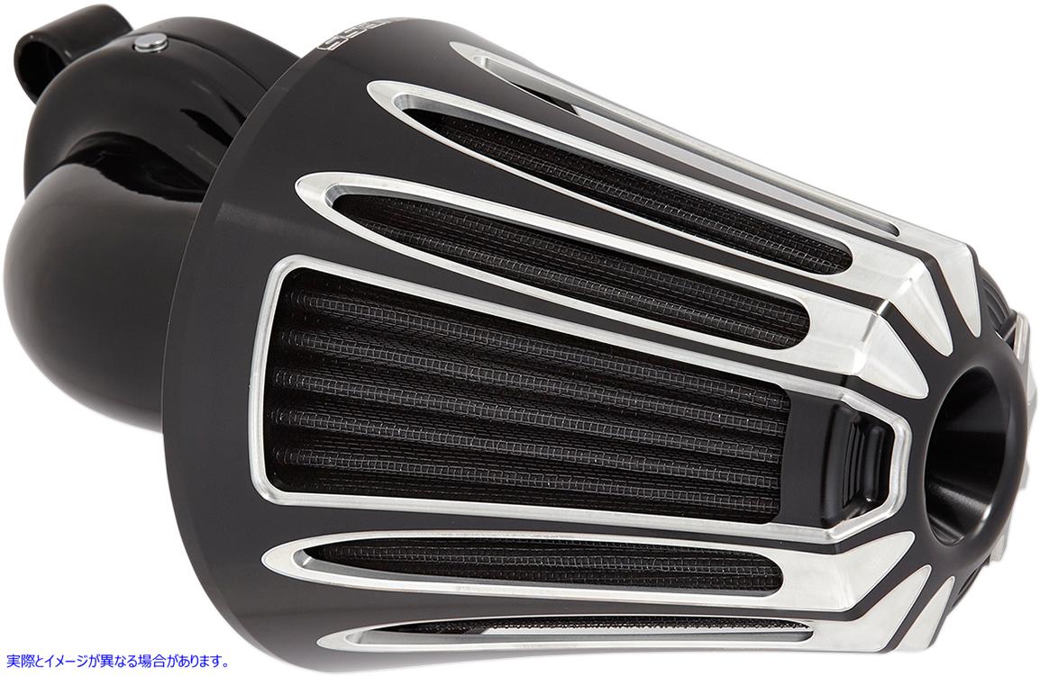 取寄せ カバー付きモンスターサッカーエアクリーナーキット - ディープカット アレンネス Monster SuckerR Air Cleaner Kit - Black 81-037 10102097