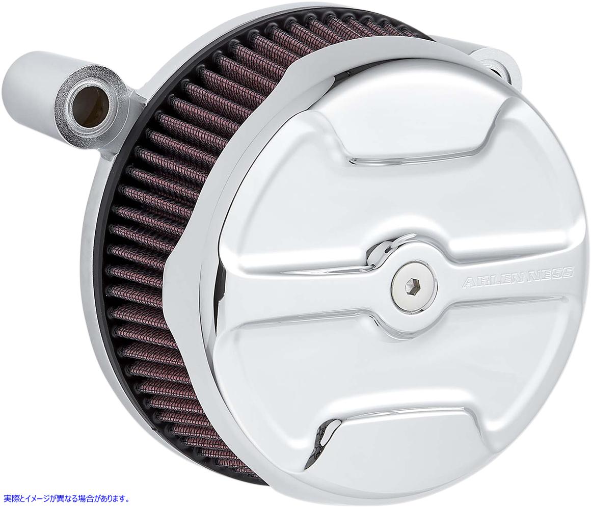 取寄せ 標準フィルター付きのBig Sucker?ステージIエアフィルターキット - ナックル アレンネス Big Sucker? Stage I Air Filter Kit - Chrome 18-755 10102481