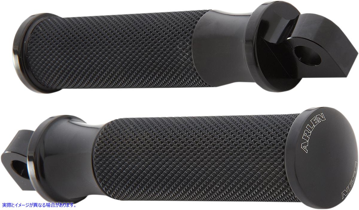 取寄せ フュージョンの男性マウントフットペグ アレンネス Footpegs - Smoothie - Black 07-921 16200896