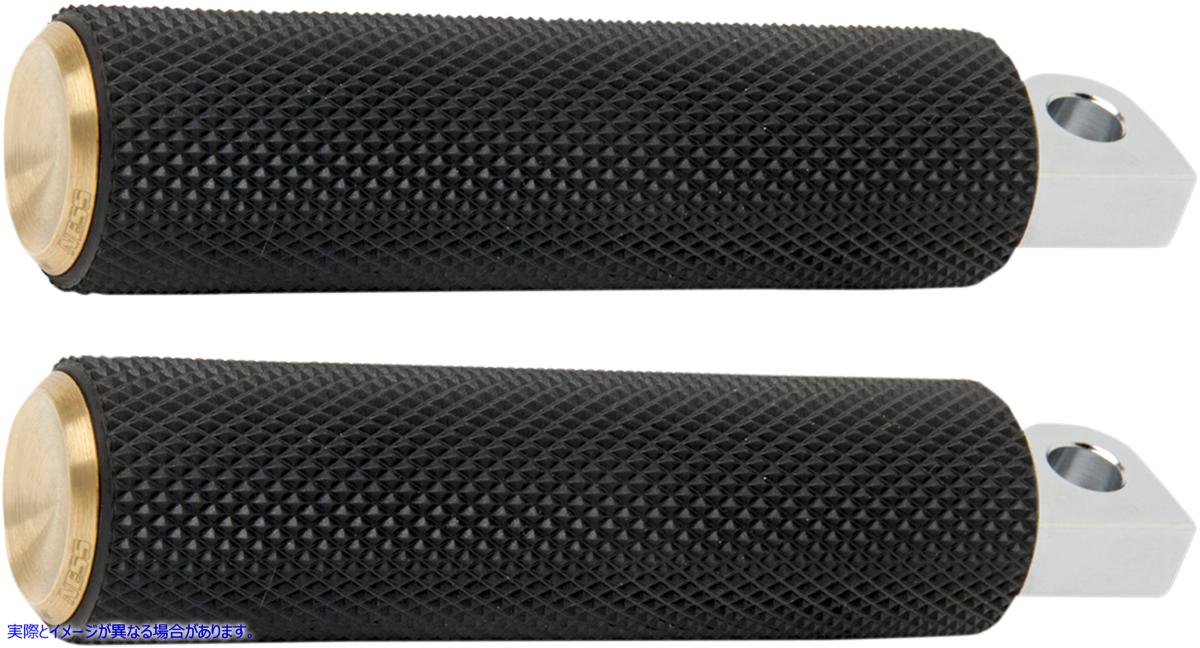 取寄せ フュージョンの男性マウントフットペグ アレンネス Footpegs - Knurled - Brass 07-932 16201307