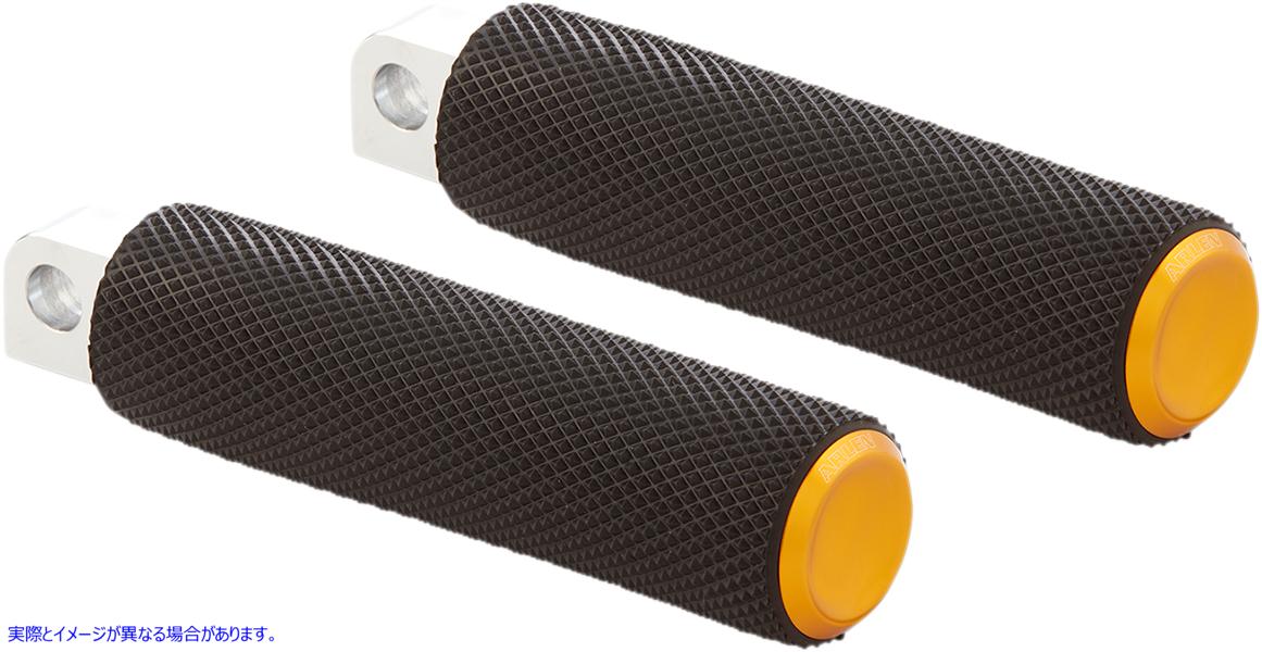 取寄せ フュージョンの男性マウントフットペグ アレンネス Footpegs - Knurled - Gold 07-939 16201966