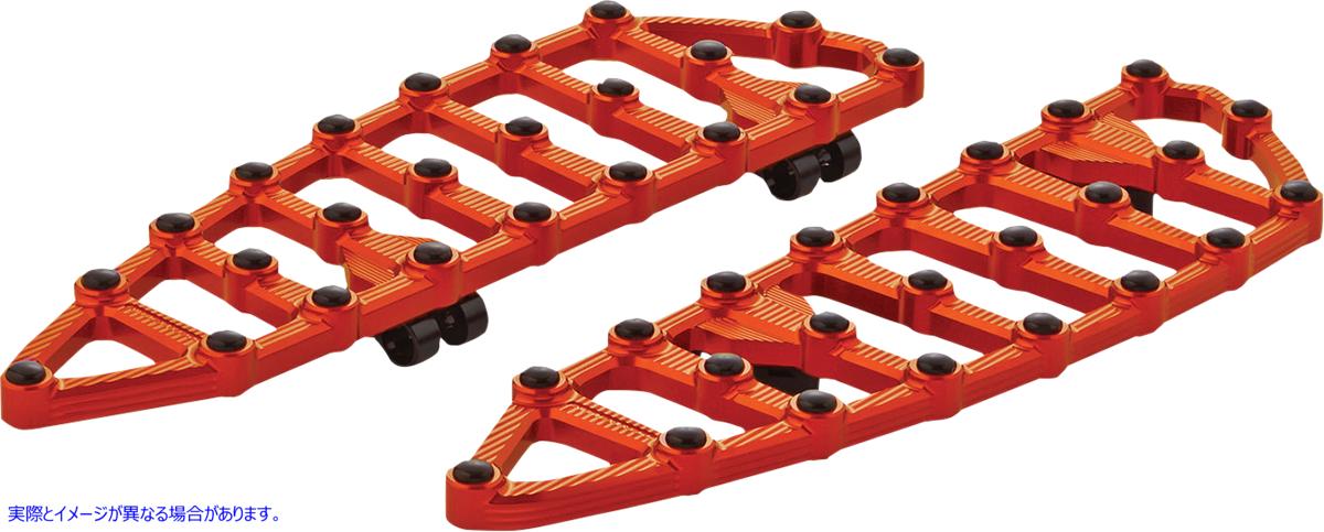 取寄せ MXビレットフロアボード アレンネス MX Driver Floorboards - Orange 06-872 16210994