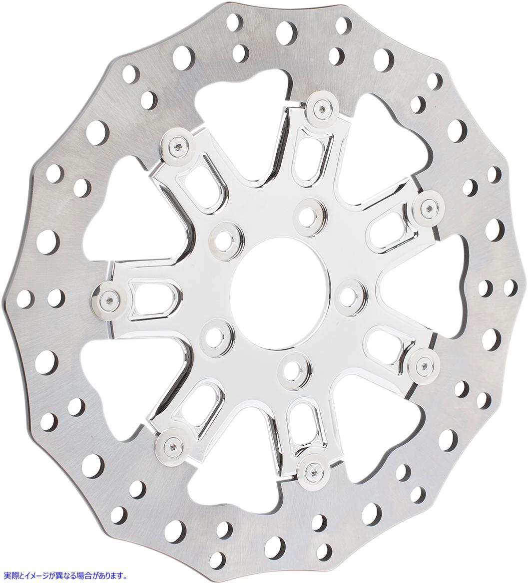 取寄せ ツーピースフローティングブレーキローター アレンネス Front Rotor - 7 Valve - 11.8 - Chrome 33-10302-202 17103320