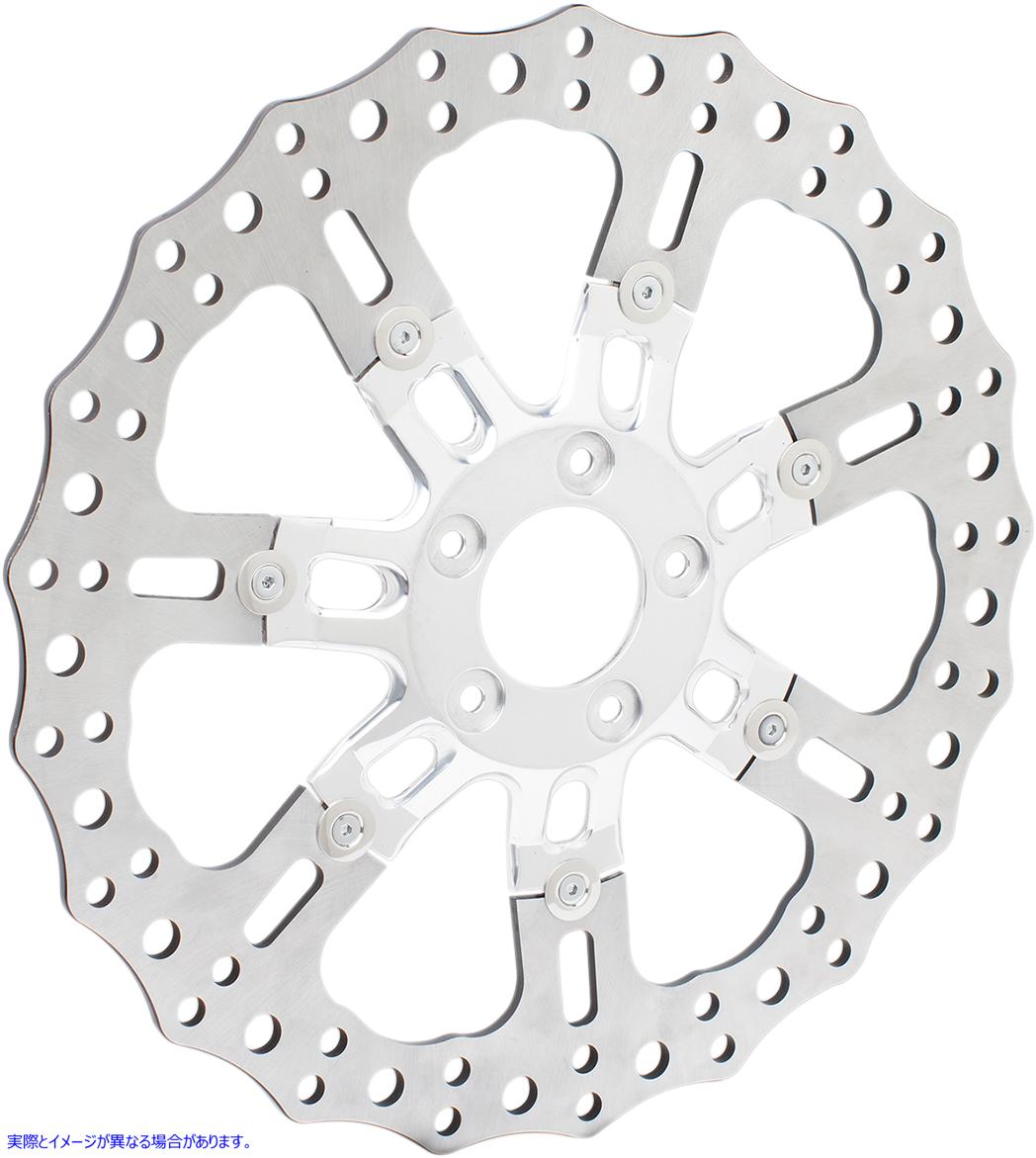 取寄せ ツーピースフローティングブレーキローター アレンネス Front Rotor - 7 Valve - 14 - Chrome 33-10302-203 17103321