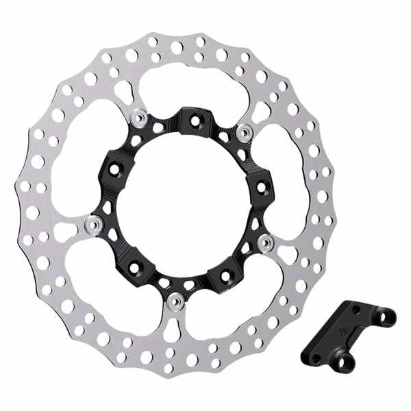 取寄せ Big Brake 14インチ フルフローティング ブレーキローターキット アレンネス Rotor 14 - Front Left - Black 300-000 17103960