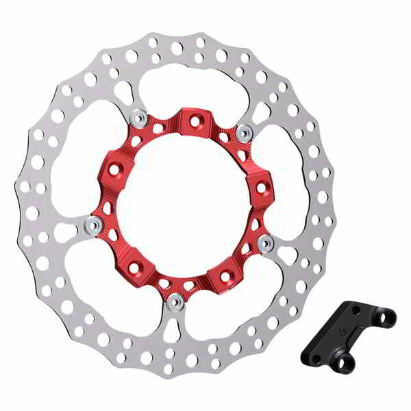 取寄せ Big Brake 14インチ フルフローティング ブレーキローターキット アレンネス Rotor 14 - Front Left - Red 300-003 17103963