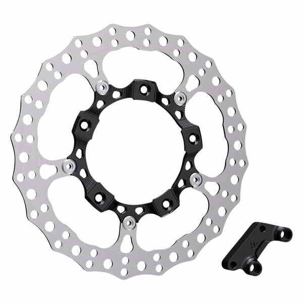 取寄せ Big Brake 14インチ フルフローティング ブレーキローターキット アレンネス Rotor 14 - Front Right - Black 300-004 17103964
