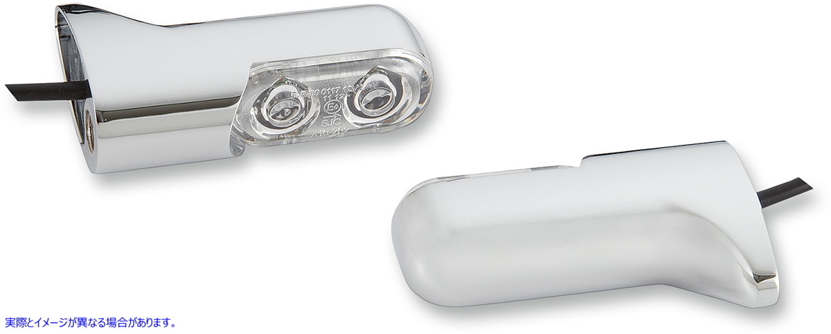 取寄せ パワーLEDを使用したボルトオンターンシグナル - リア アレンネス Marker Lights - Turn Signals - Red/Rear - Chrome 12-740 20400614