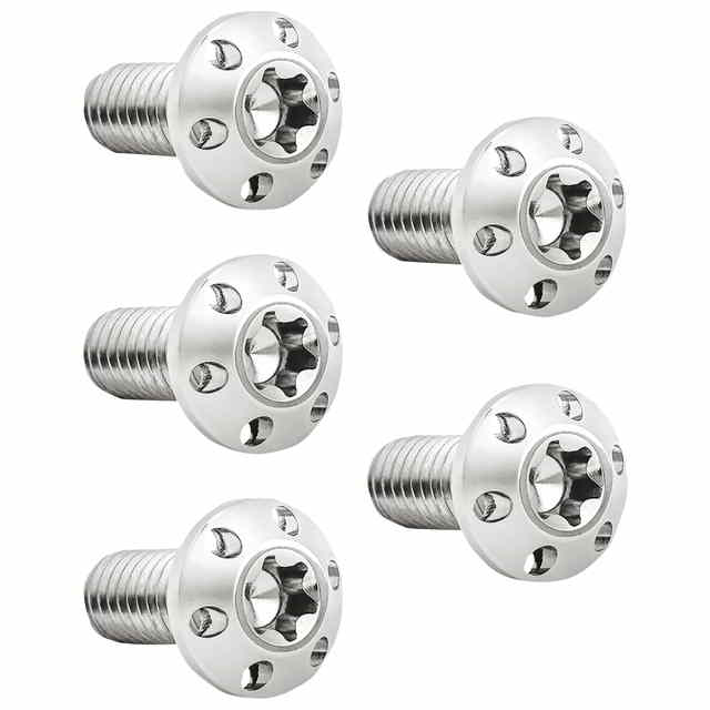【並行輸入品】 アレンネス ボルトキット - ホールショット/ブレーキローター/リア - ハブマウント - ポリッシュ仕上げ - 3/8インチ-16 x 1インチ - 5個パック 300-909 24011701