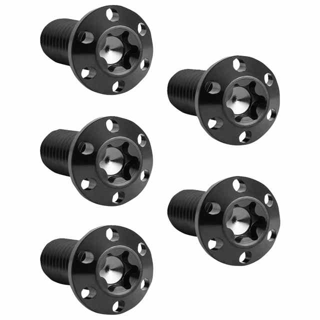 【並行輸入品】 アレンネス ボルトキット - ホールショット/ブレーキローター/リア - ハブマウント - ブラック - 3/8インチ-16 x 1インチ - 5個パック 300-910 24011702