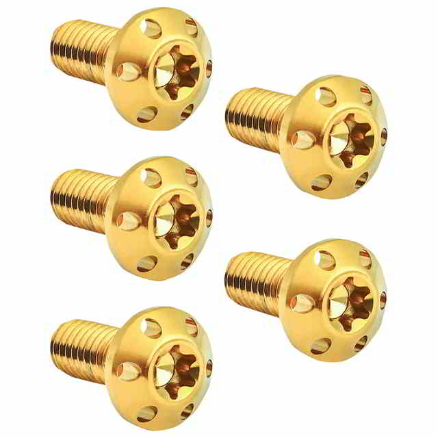 【並行輸入品】 アレンネス ボルトキット - ホールショット/ブレーキローター/リア - ハブマウント - ゴールド - 3/8インチ-16 x 1インチ - 5個パック 300-911 24011703