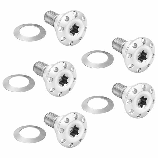 【並行輸入品】 アレンネス ボルトキット - ホールショット/フロント/フローティング/ブレーキローター - スポークマウント - ポリッシュ仕上げ - 5個パック 300-920 24011714