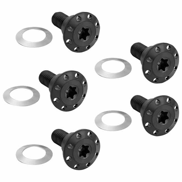 【並行輸入品】 アレンネス ボルトキット - ホールショット/フロント/フローティング/ブレーキローター - スポークマウント - ブラック - 5個パック 300-921 24011715