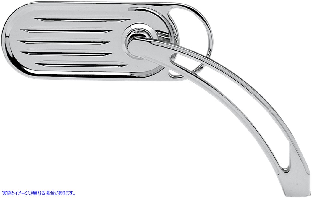 取寄せ Chrome Alternative Mirror アレンネス Mirror - Side View - Grooved Slingshot - Oval - Chrome 13-040 DS302033