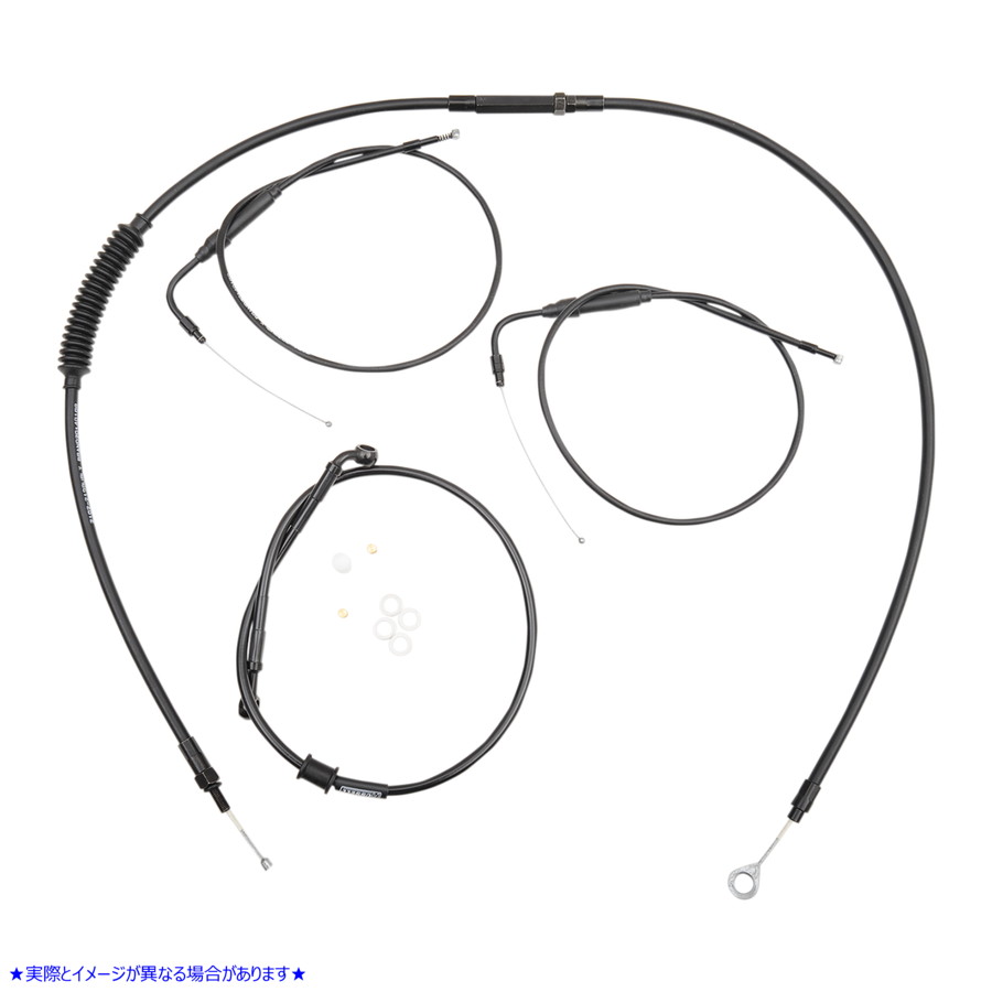 取寄せ クラブマンハンドルバー用のハンドルバーケーブルとブレーキラインキット バーリーブランド Handlebar Cable and Brake Line Kit for Clubman Handlebars B30-1099 06100751