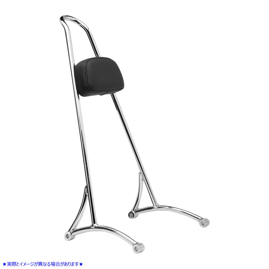 取寄せ 背もたれパッド付きの背の高いシッシーバー バーリーブランド Tall Sissy Bar - Chrome B13-1501C 15010514