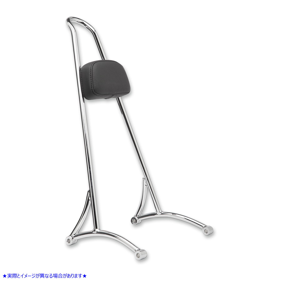 取寄せ 背もたれパッド付きの背の高いシッシーバー バーリーブランド Tall Sissy Bar - Chrome B13-1503C 15010566