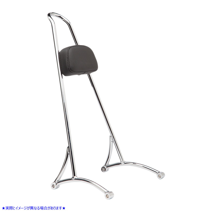 取寄せ 背もたれパッド付きの背の高いシッシーバー バーリーブランド Tall Sissy Bar - Chrome B13-1505C 15010586