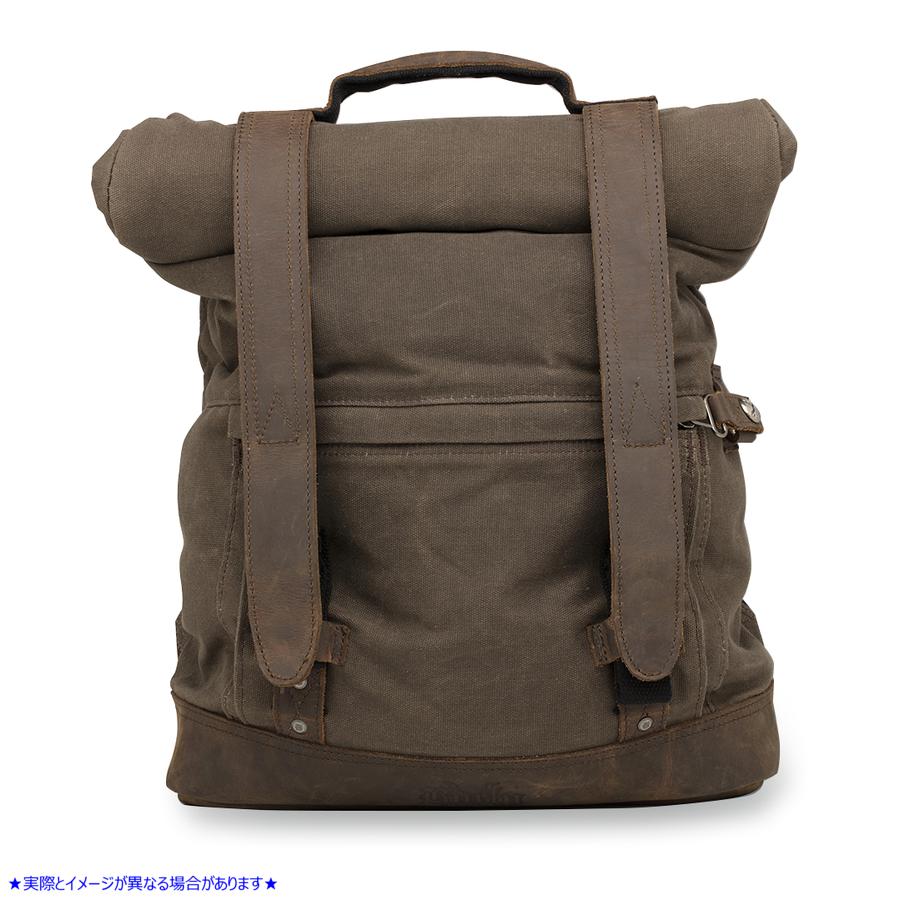 取寄せ トップバックパックをロールします バーリーブランド Roll Top Backpack - Dark Oak B15-1020D 35170414