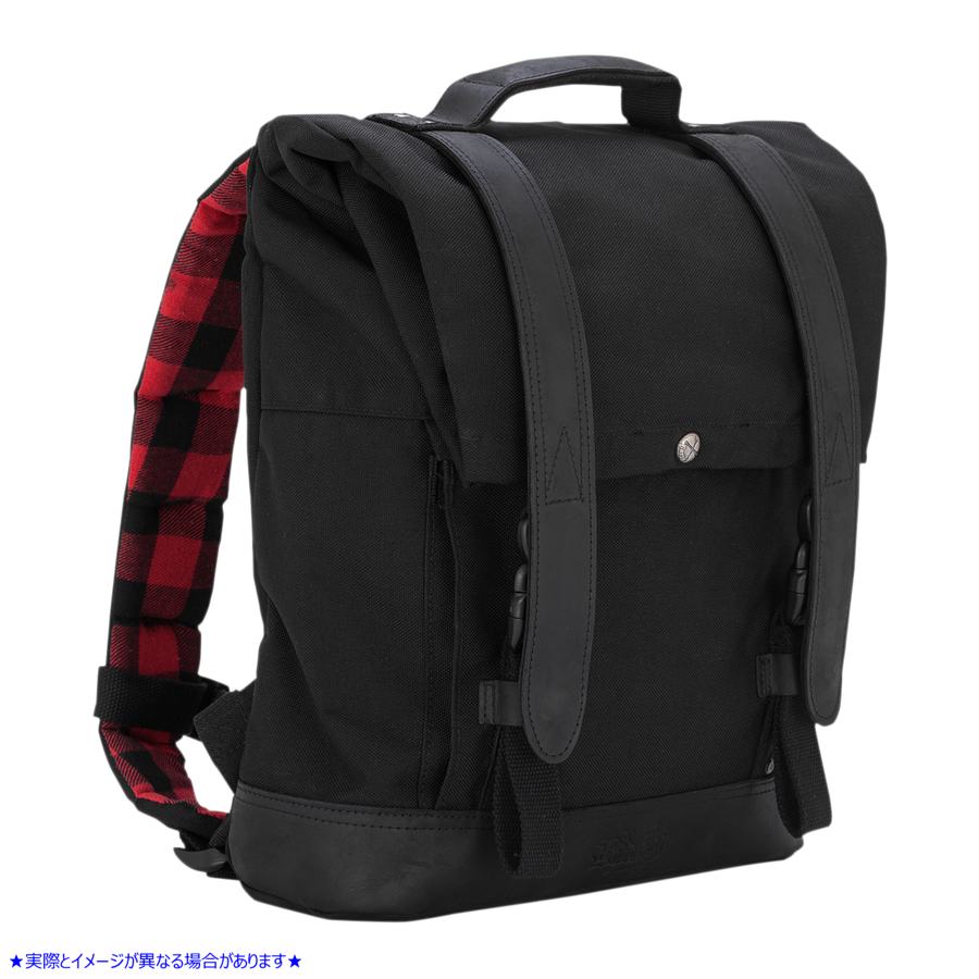 取寄せ トップバックパックをロールします バーリーブランド Roll Top Backpack - Black B15-1020B 35170435