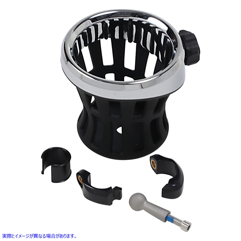 取寄せ ドリンクホルダー シロ CIRO Drink Holder - Handlebar Mount - Chrome/Black 50413 06360022