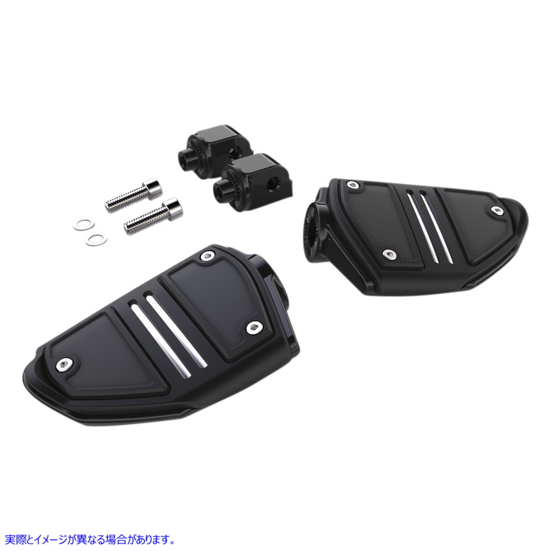 取寄せ ツインレールフットレスト シロ CIRO Twin Rail Footpeg - With Mount - Black - Softail 61426 16201866