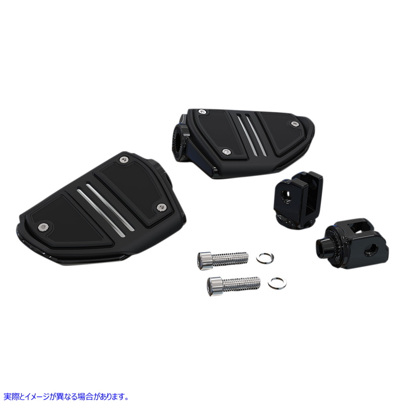 取寄せ ツインレールフットレスト シロ CIRO Twin Rail Footpeg - Black - Softail 61427 16202060