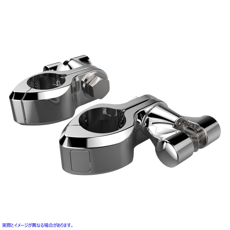 取寄せ エンジンガードハイウェイペグヒンジレスマウントクランプキット シロ CIRO Pinless Clevis Clamp - Chrome 60002 16240298