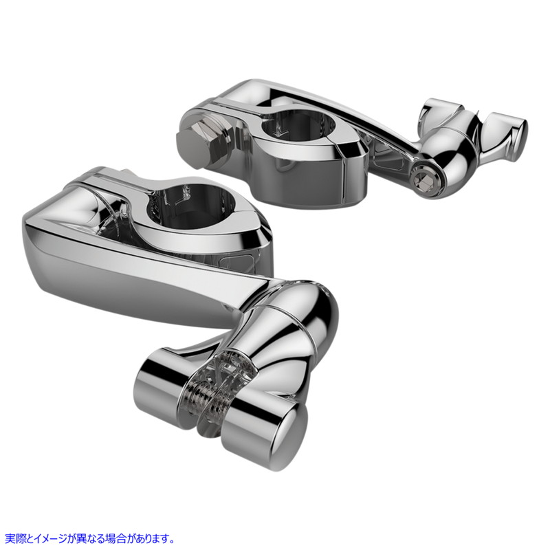 取寄せ エンジンガードハイウェイペグヒンジレスマウントクランプキット シロ CIRO Pinless Clamp - Chrome - 4 Extension 60004 16240300