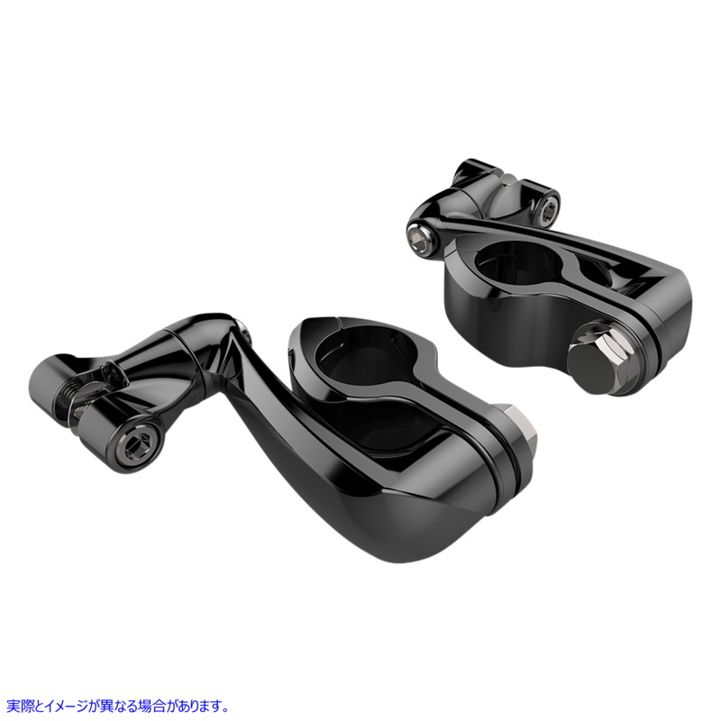 取寄せ エンジンガードハイウェイペグヒンジレスマウントクランプキット シロ CIRO Pinless Clamp - Black - 4 Extension 60024 16240304